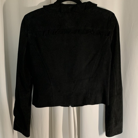 Elie Tahari Suede Cropped Jacket - Picture 7 of 10